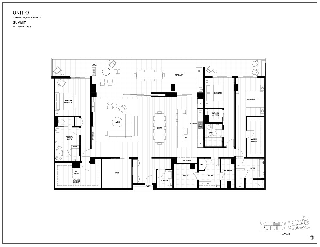 Floor plan for Summit by Olson Kundig at The Phoenician.