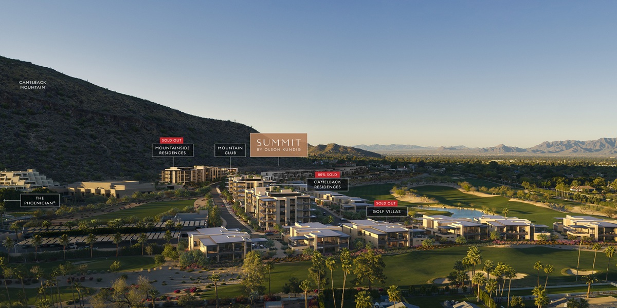 A photo map showing where the various projects in Ascent at The Phocenin reside,