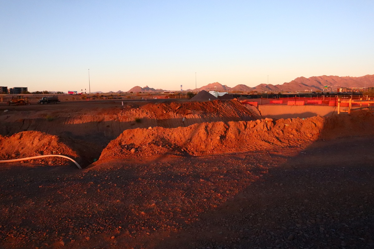 Photo of Optima McDowell Mountain under construction in Scottsdale.