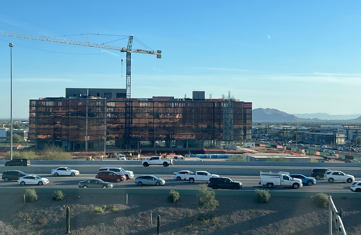 Photo of Optima McDowell Mountain under construction in Scottsdale.