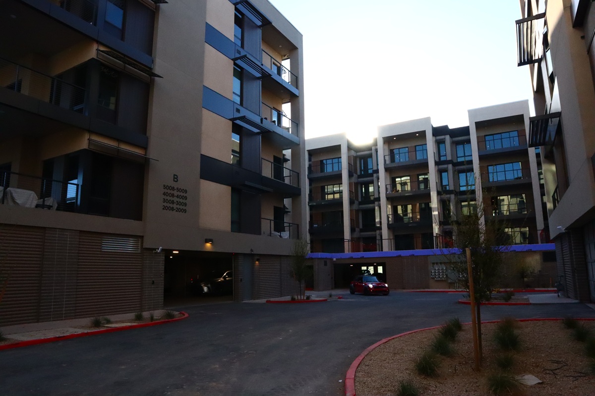 Portico under construction in Scottsdale.