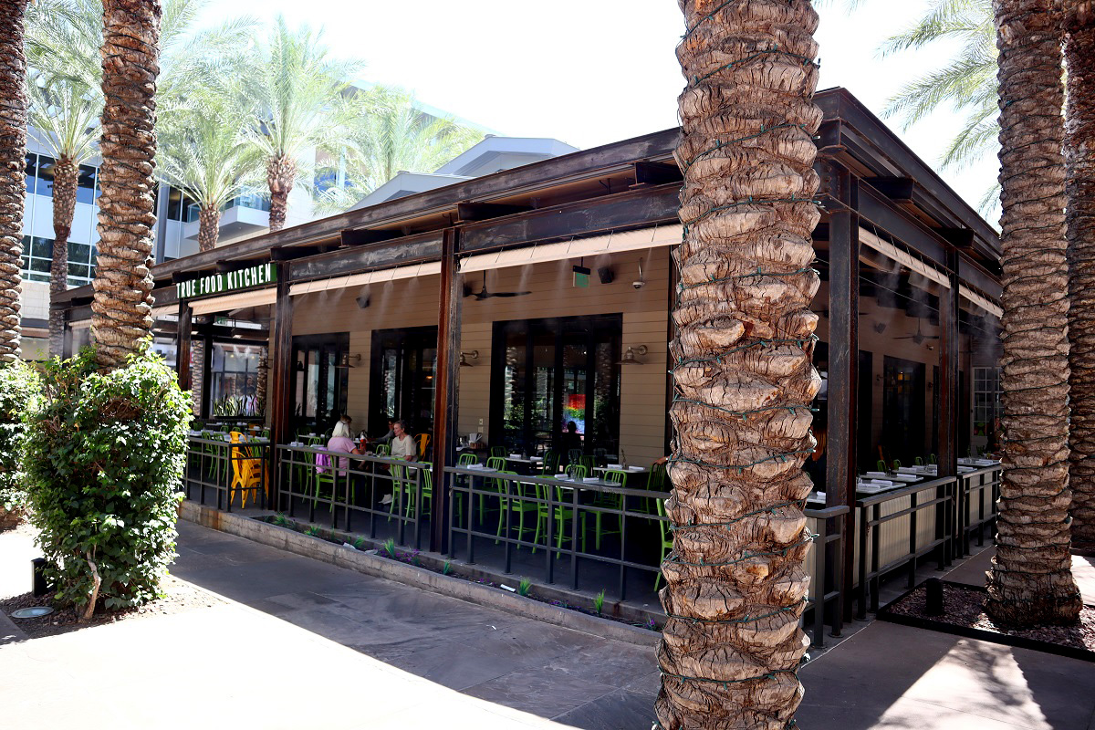 An outdoor restaurant at Scottsdale Quarter.