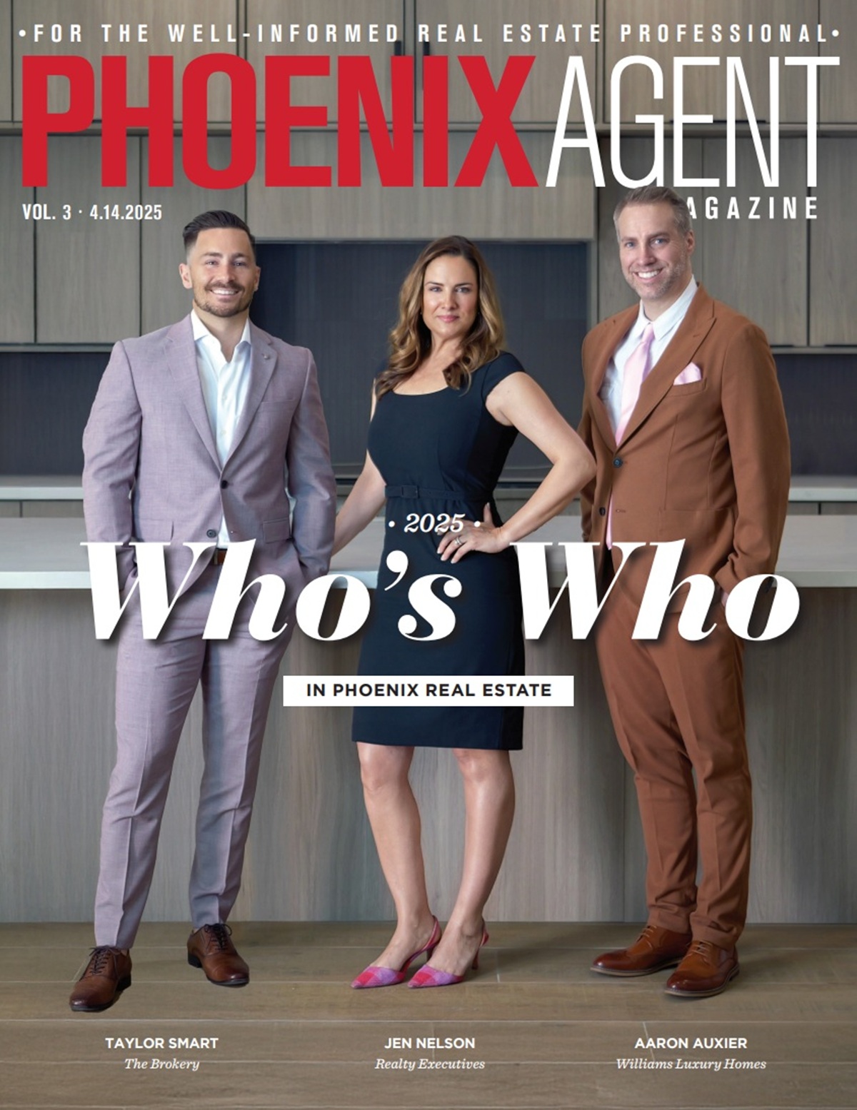 Aaron Auxier on the cover of Phoenix Agent Magazine's annual Who's Who in Phoenix Real Estate issue.
