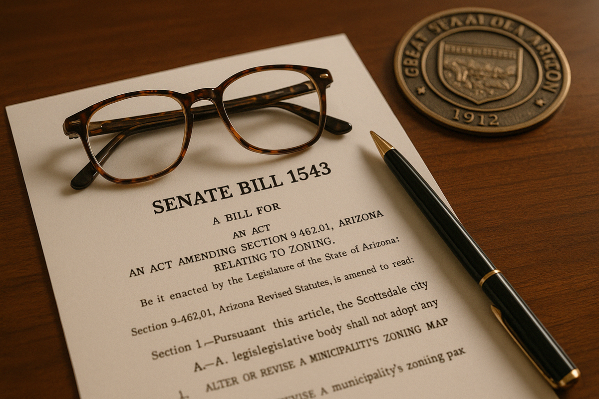 Rendering depicting Arizona state senate Bill 1543.