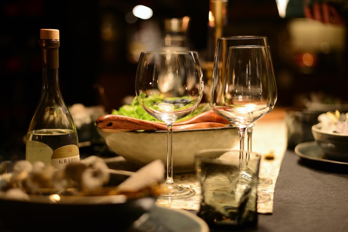 fine dining restaurant spread