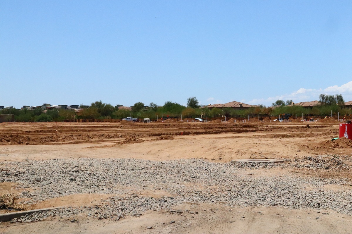 Early construction and land grading underway at Legacy North site.
