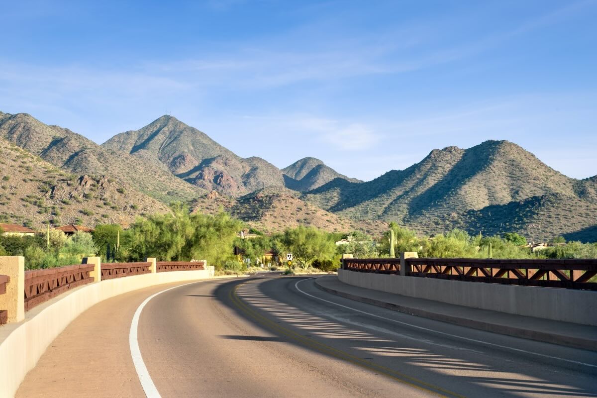 DC Ranch, Scottsdale, AZ, road with mountain view