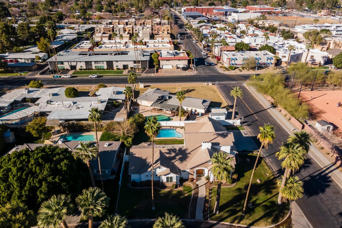 Top-down view of a neighborhood in Greater Phoenix.