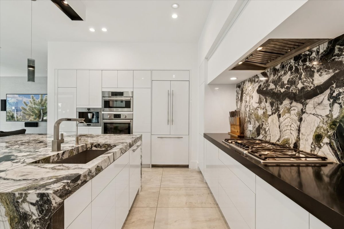 Chef's kitchen in a luxury home in Scottsdale.