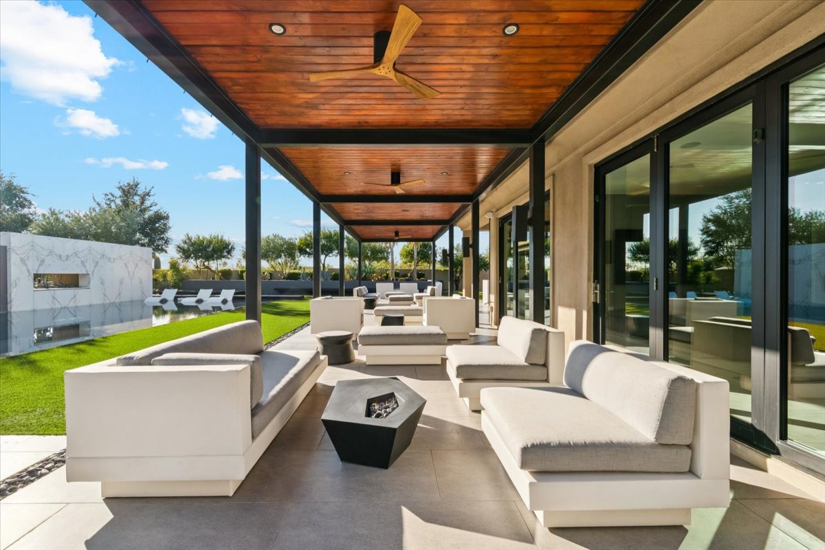 Resort backyard of a fine home in Scottsdale, Arizona.