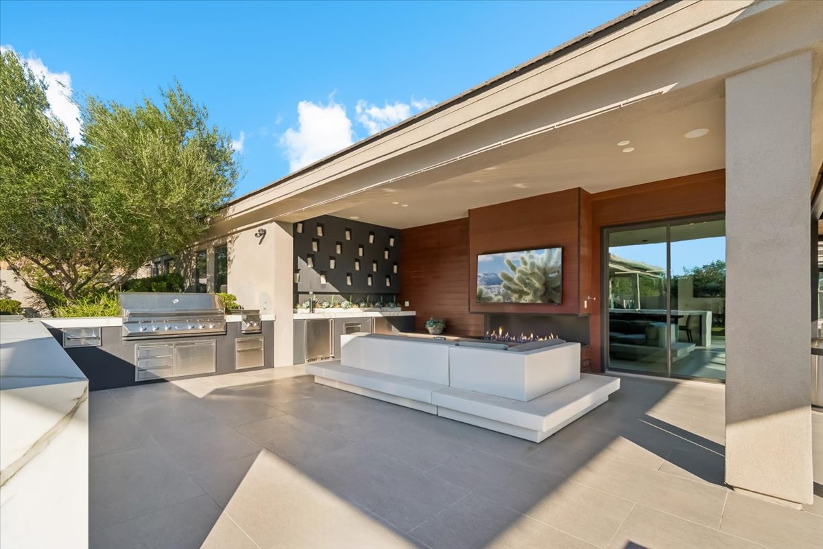 Resort backyard of a fine home in Scottsdale, Arizona.