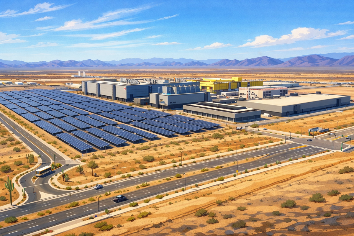 Rendering of the TSMC plant in Phoenix, Arizona.