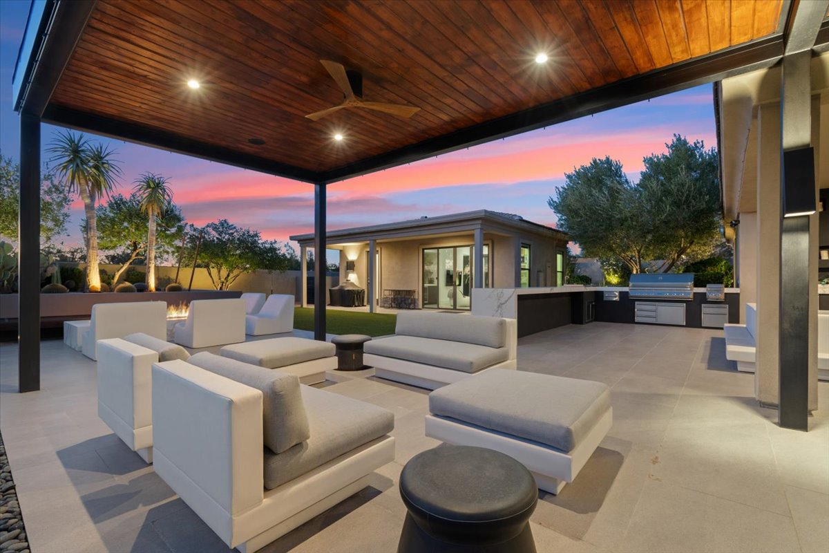 Beautiful home backyard in Scottsdale, Arizona.