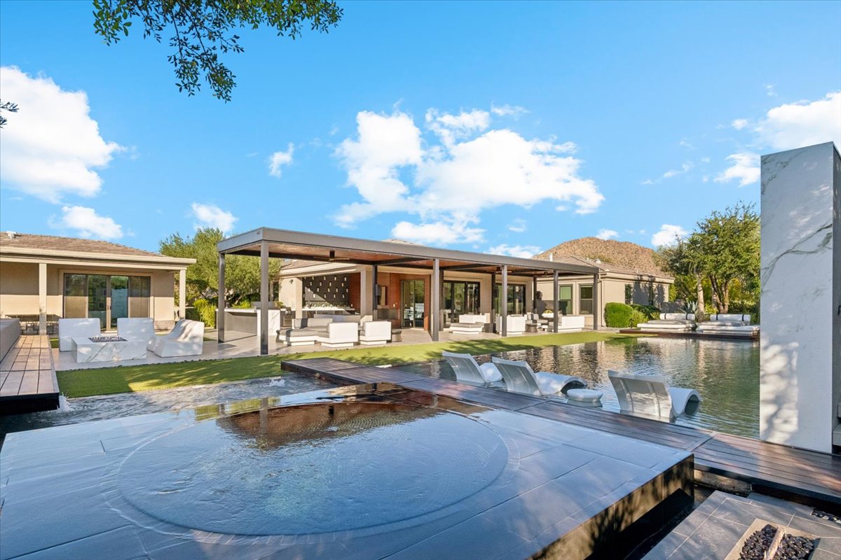Beautiful home backyard in Scottsdale, Arizona.