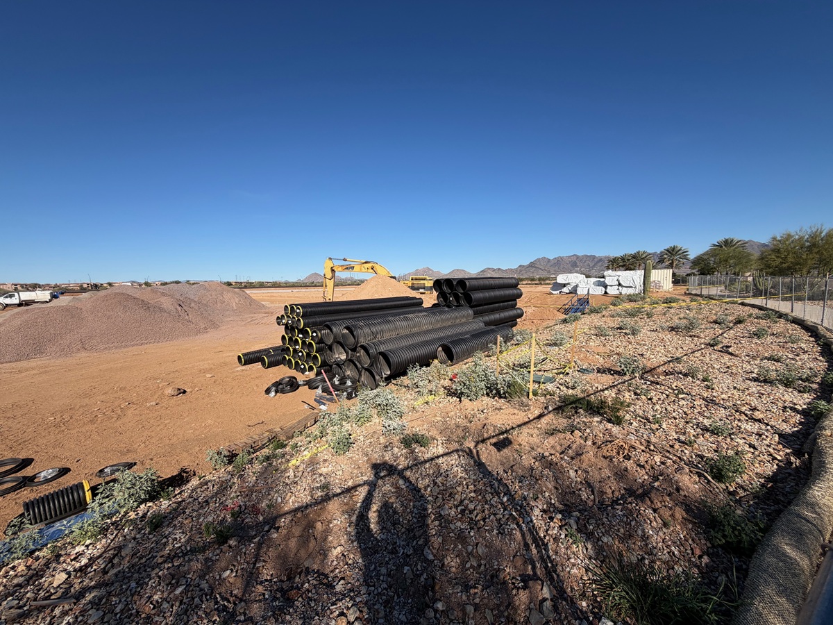 Site work beginning at Toll at Cavasson.