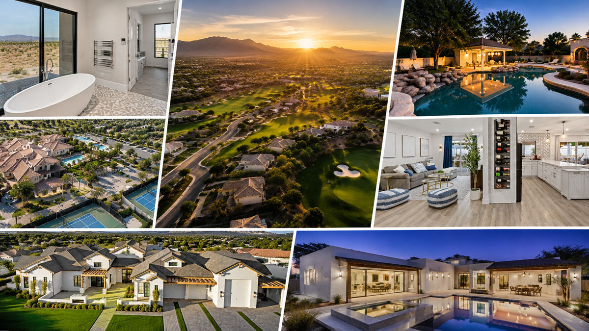 A collage of Arizona luxury homes.