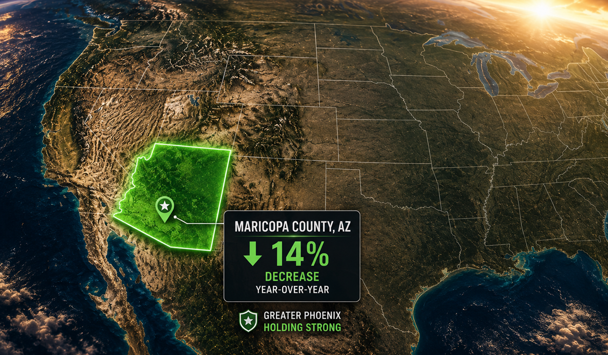 Rendering of a map highlighting Arizona.