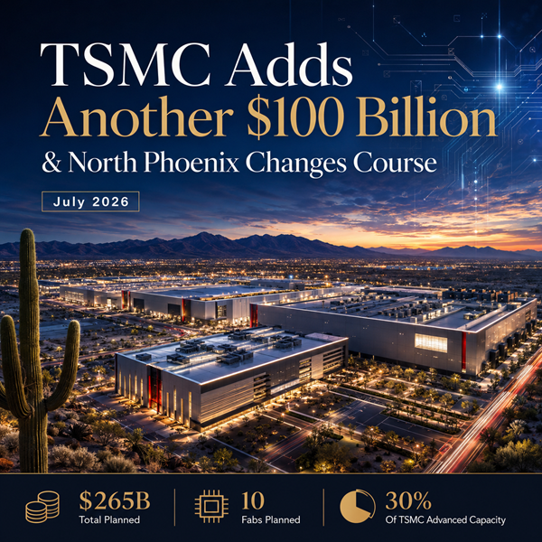 TSMC Adds Another $100 Billion As North Phoenix Evolves Fast