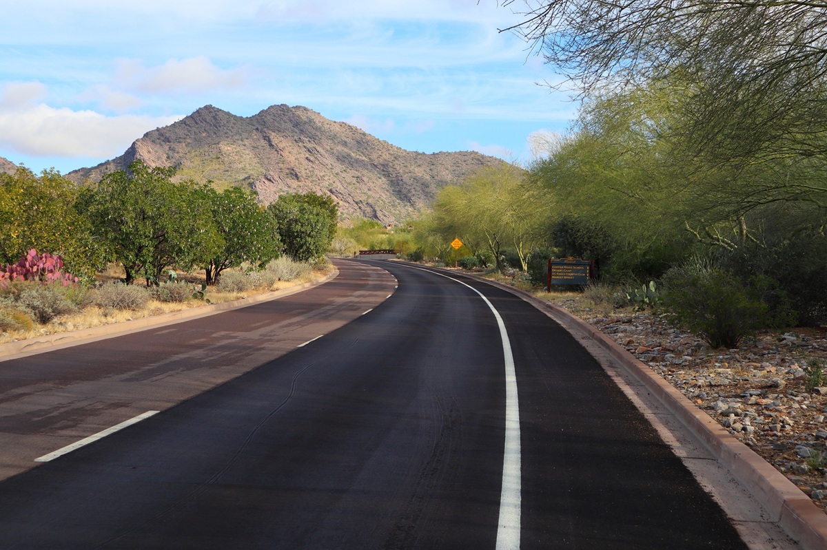A road in DC Ranch heading towards DC Ranch.