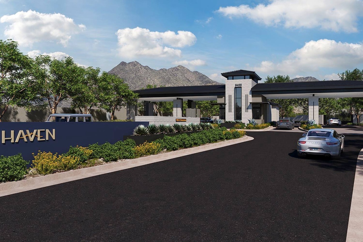 Rendering of luxury homes at Haven in North Scottsdale.