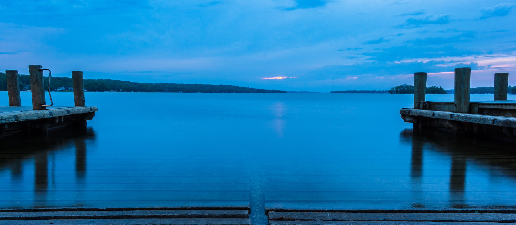 Pewaukee Lake Boat Launch at Sunrise