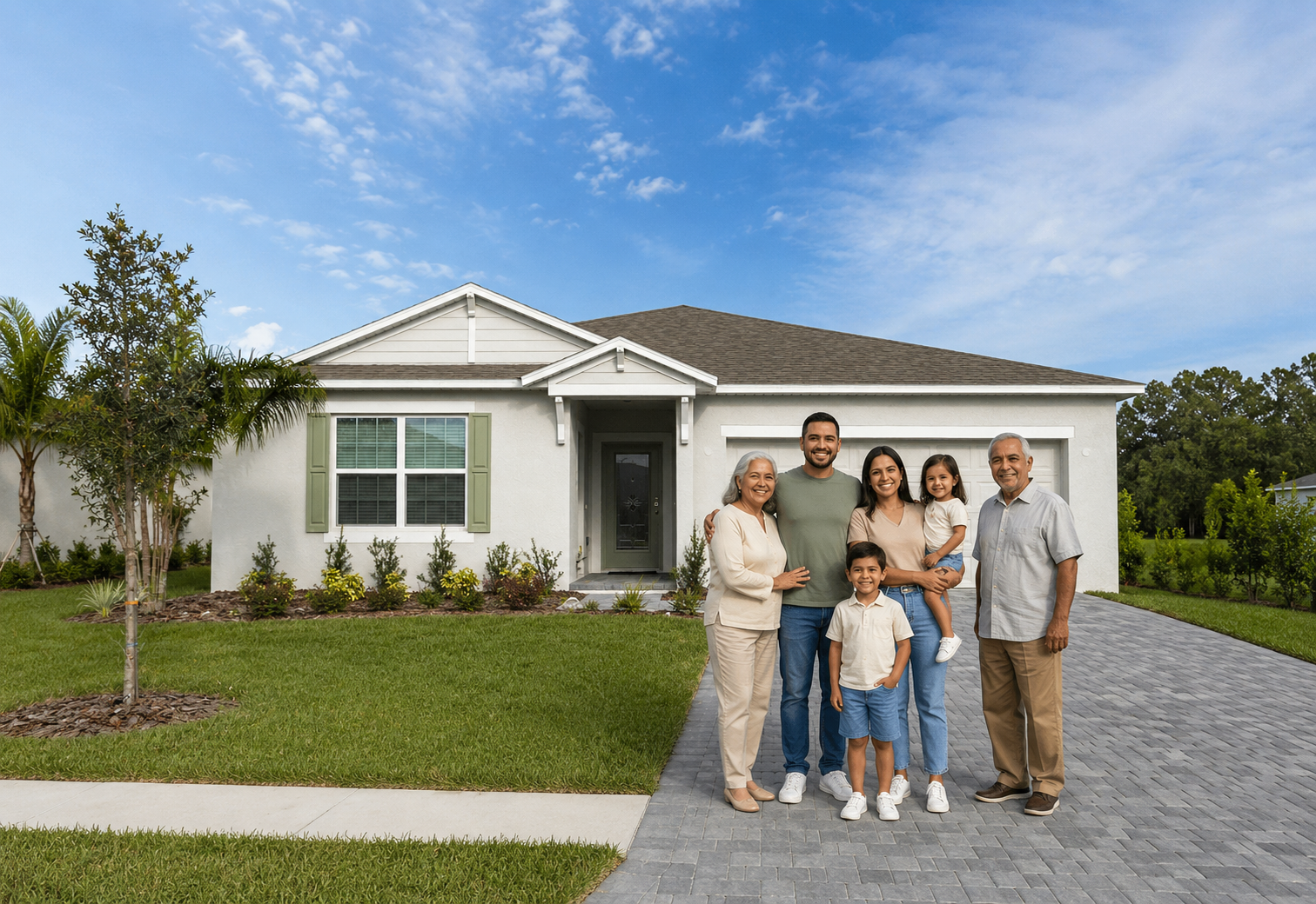 Affordable new-construction multigenerational home in Florida with a private in-law suite