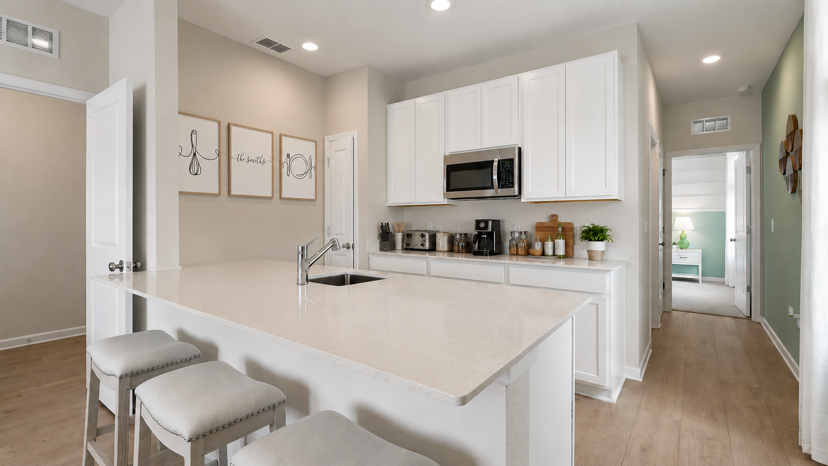 Lennar Next Gen suite with full kitchen and in-suite laundry