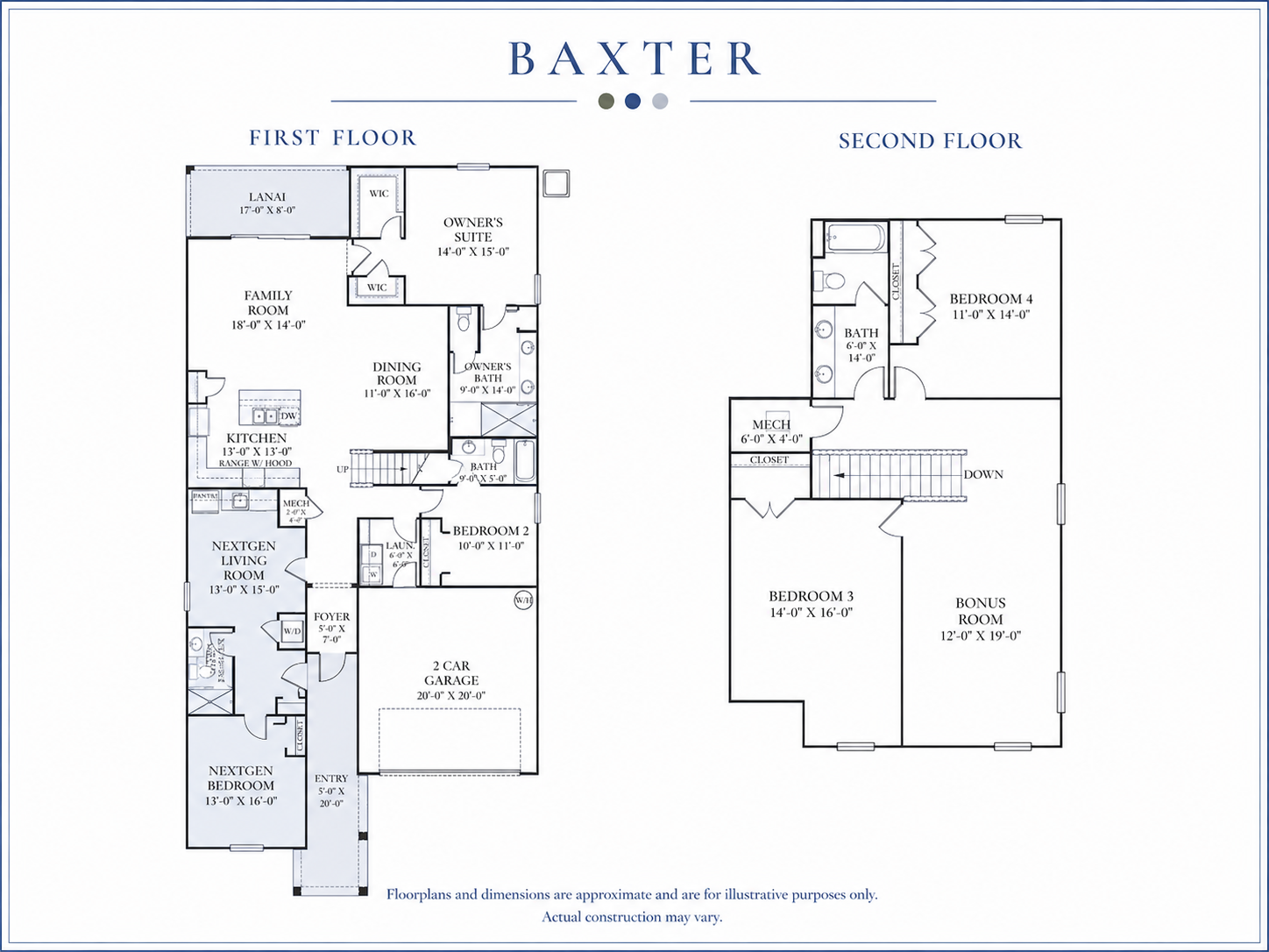 Lennar Baxter Next Gen floor plan, resale multigenerational home in Central Florida