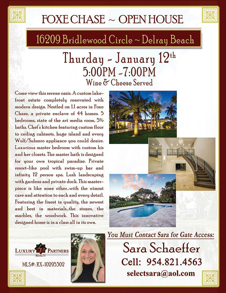 Enjoy Wine & Cheese at Our Open House for 16209 Bridlewood Circle in Foxe Chase!