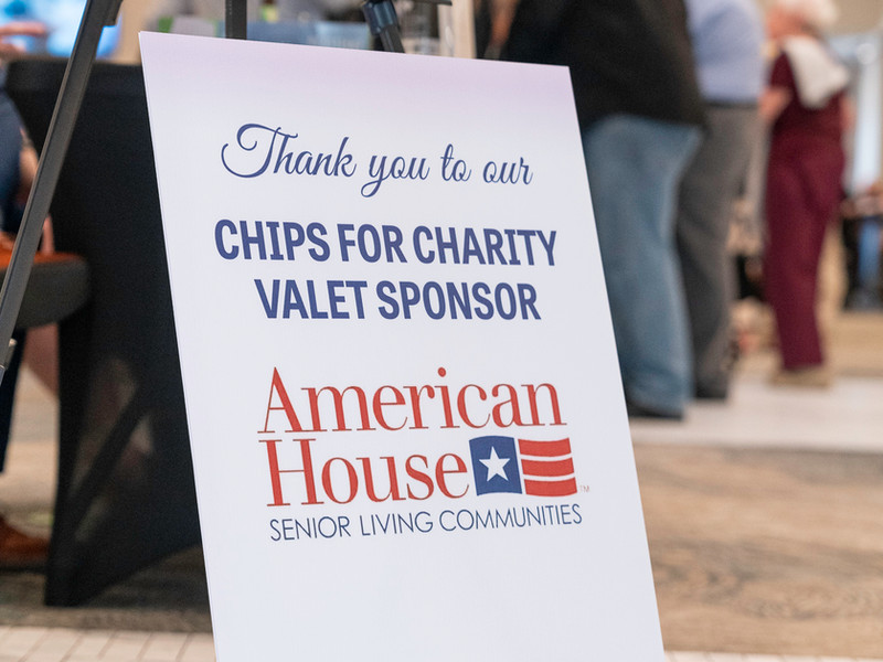 Chips for charity sponsors