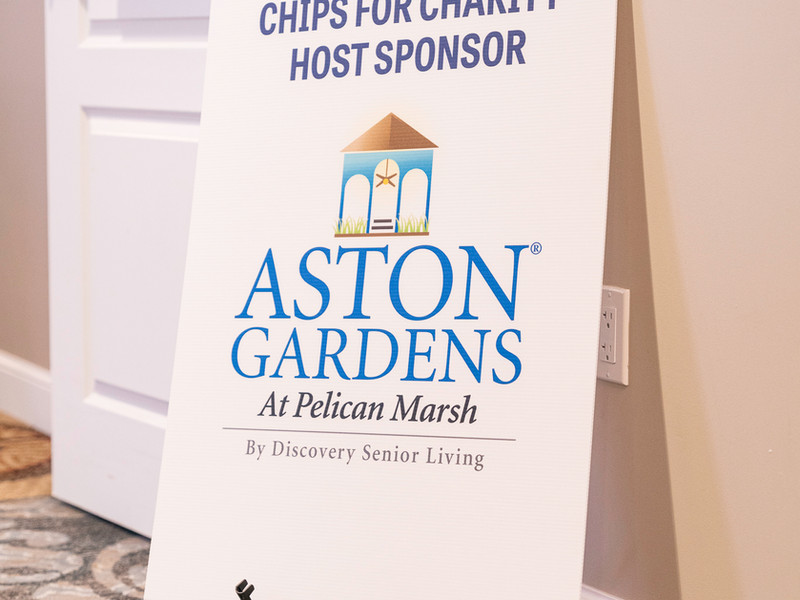 Chips for charity sponsors