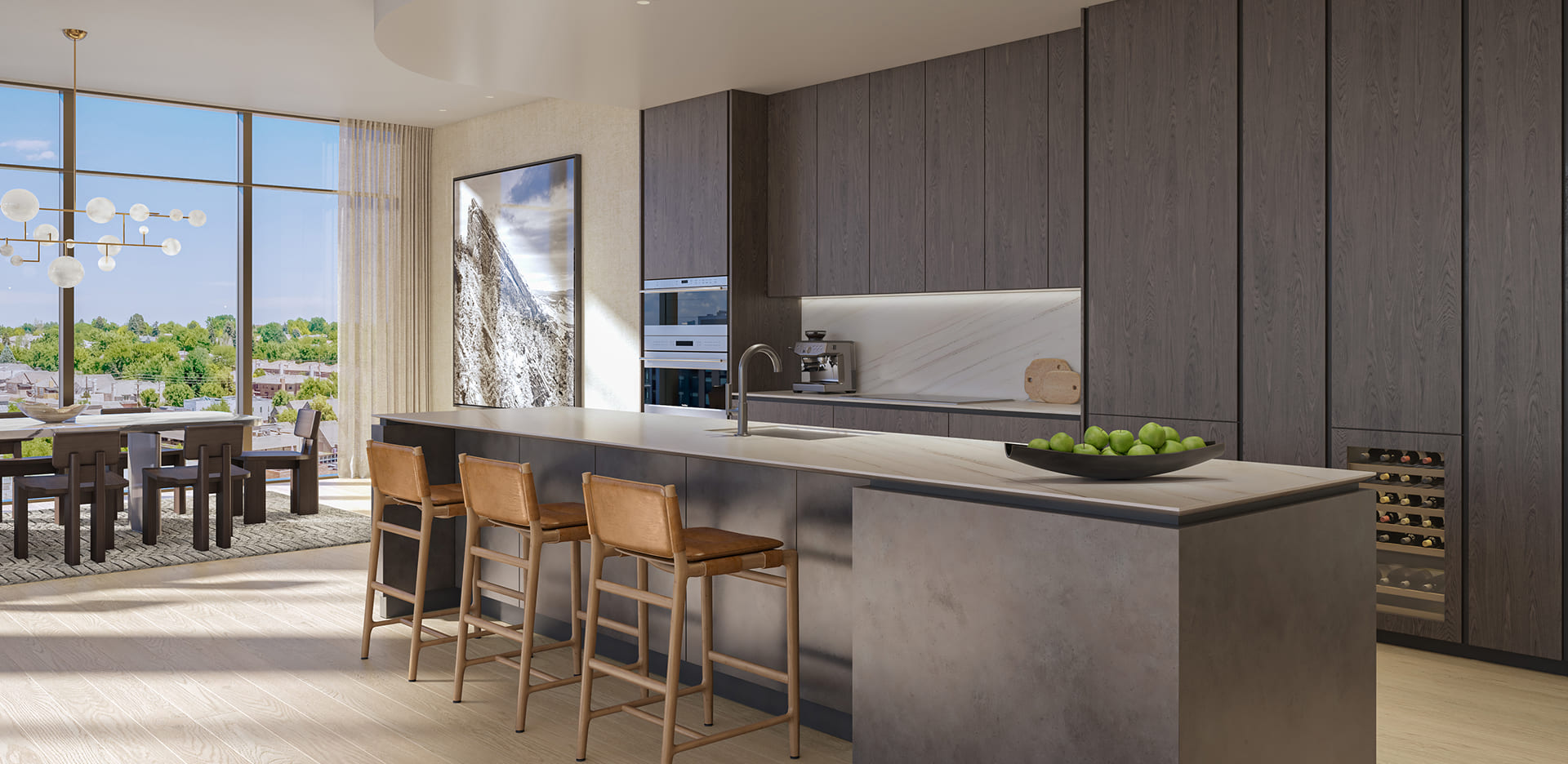kitchen-with-counter-residences-desk
