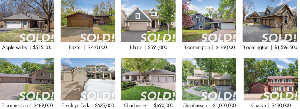 Homes listed and sold by Fazendin Realtors in the 2023 Twin Cities Real Estate Market