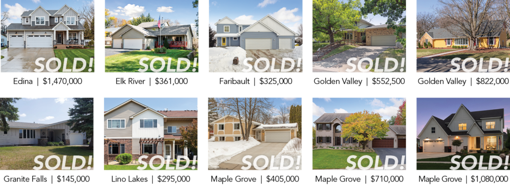 Homes listed and sold by Fazendin Realtors in the 2023 Twin Cities Real Estate Market