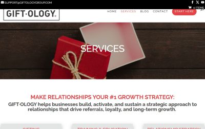 Giftology homepage screenshot