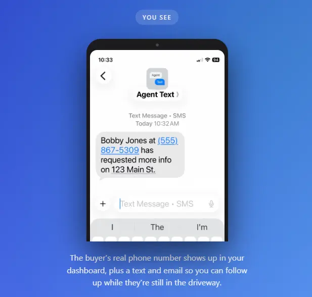 What the agent sees on mobile