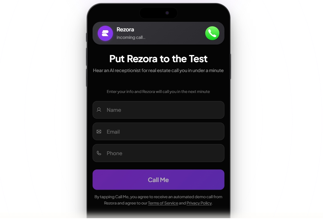 Rezora prod screenshot