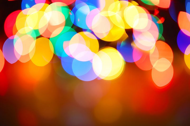 multicolored holiday bokeh. Abstract blurred background