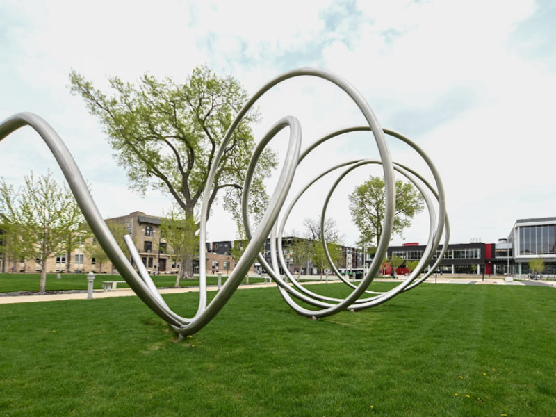 Landmarks like this sculpture