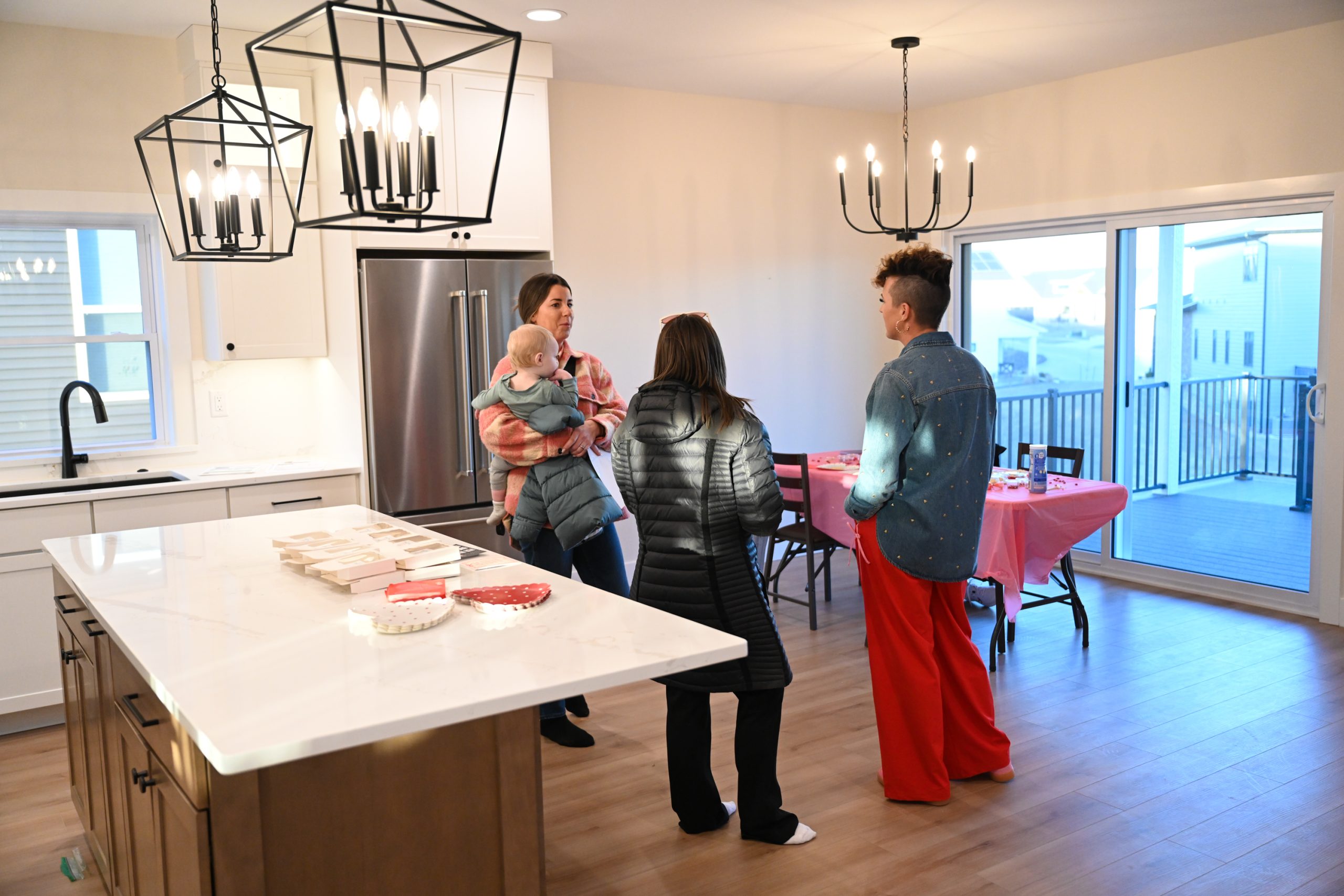 Angela Ruess, REALTOR, shows a home in Tiffin, Iowa