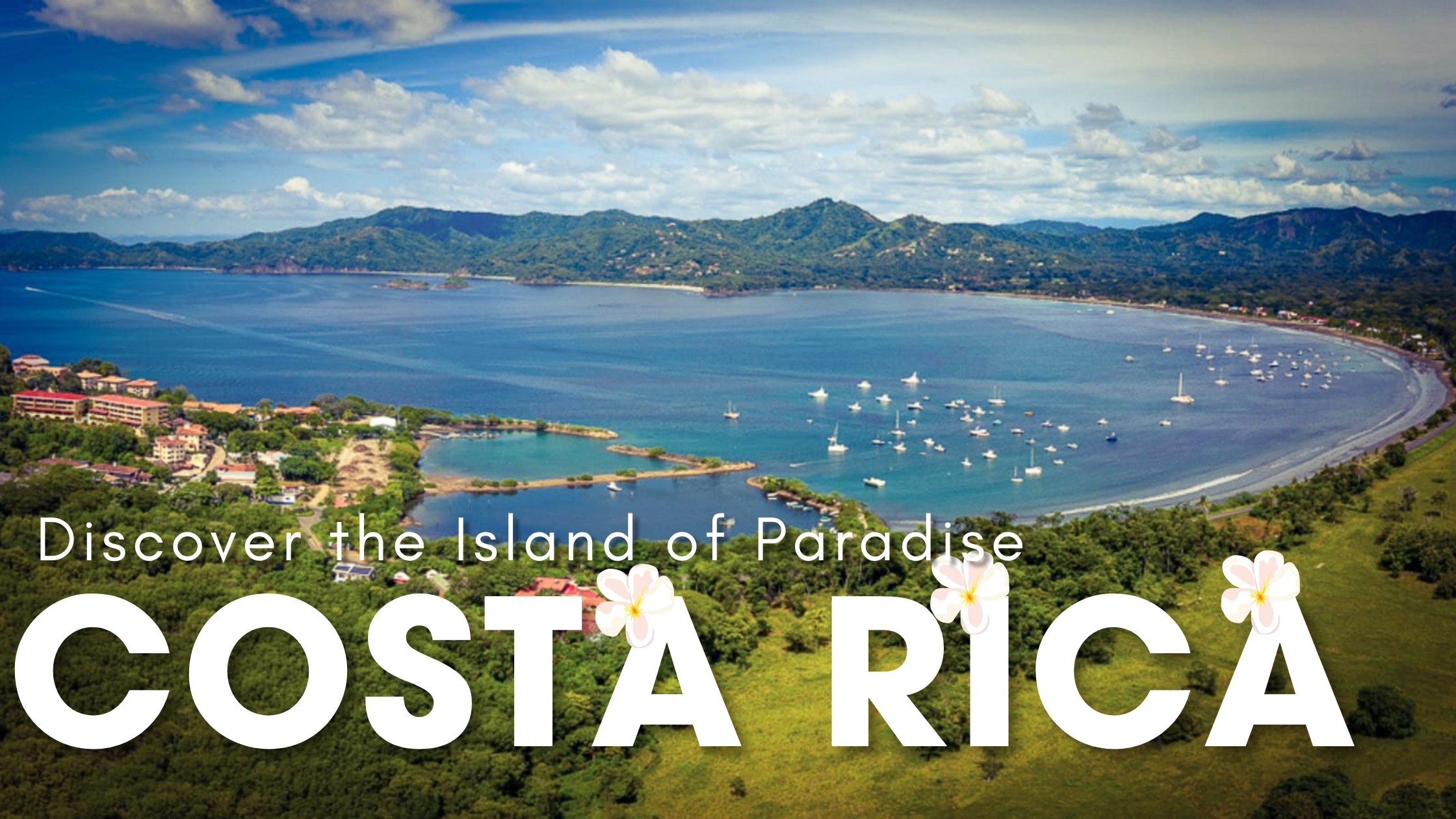 Aerial view of Costa Rica’s coast with text promoting the Ultimate Relocation Guide for moving to Costa Rica