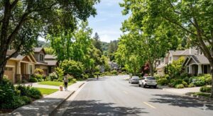 Tree-lined residential street in Orinda California showing why hyperlocal knowledge matters when choosing Orinda neighborhoods and working with an Orinda realtor