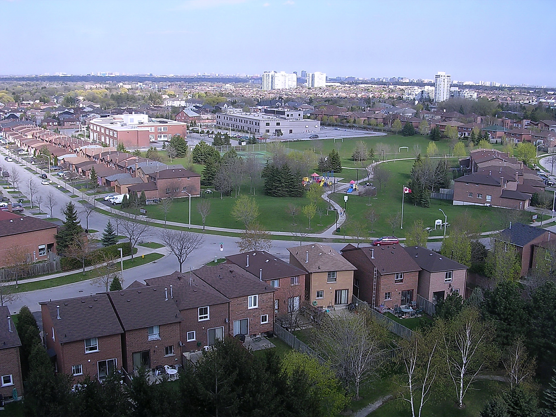 Homes and residential streets in Thornhill, Ontario