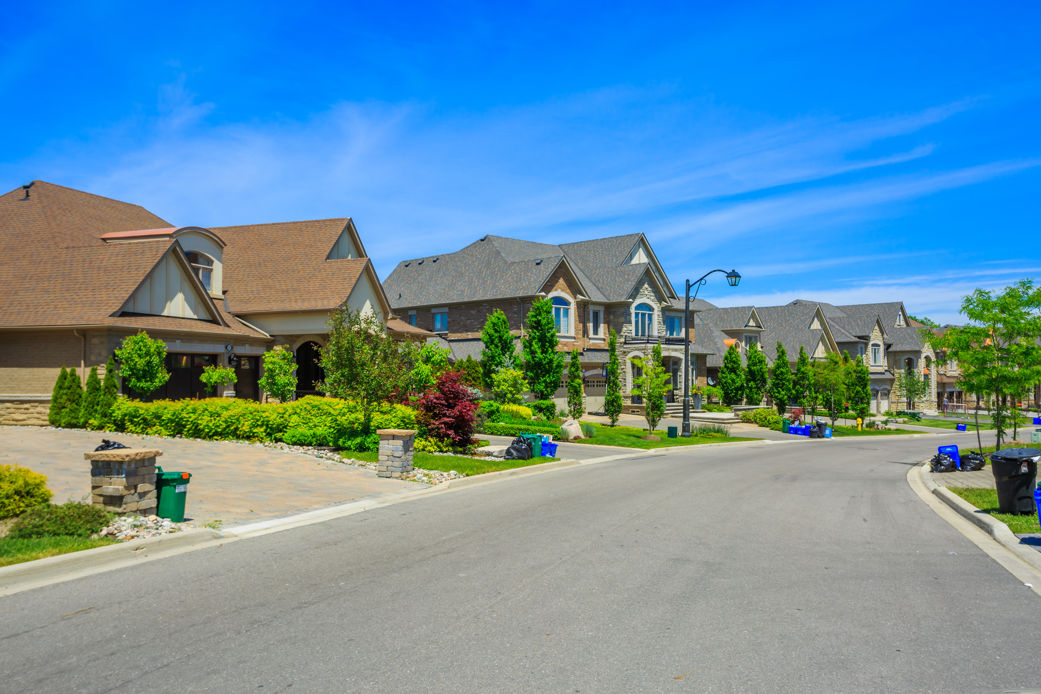 Luxury homes on a residential street in Lytton Park, Toronto