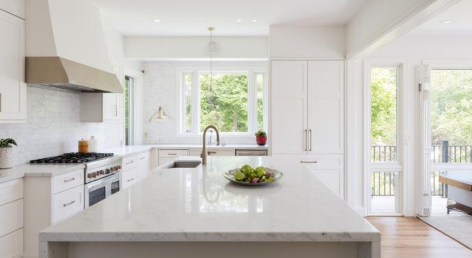 Renovated kitchen in estate property