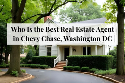 Tree-lined street with classic single-family homes in Chevy Chase, Washington DC.