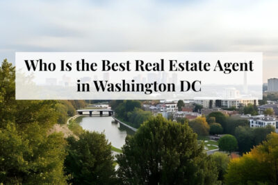 Professional real estate agent walking through a Washington DC neighborhood.