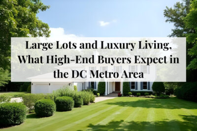 Luxury home on a large private lot in the DC metro area