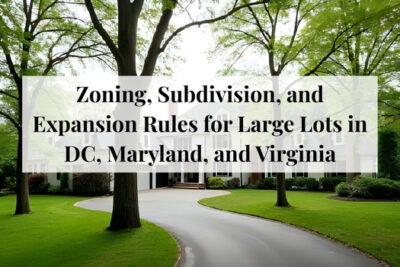 Property image with zoning and planning overlay for large lots in the DC metro area.
